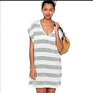 J. Crew striped Neon tunic beach coverup Dress